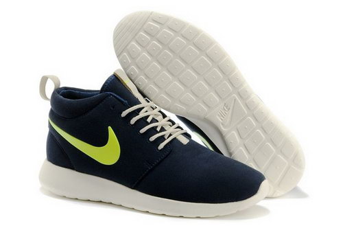 Nike Roshe Run High Cut Mens Shoes Blue Green Usa